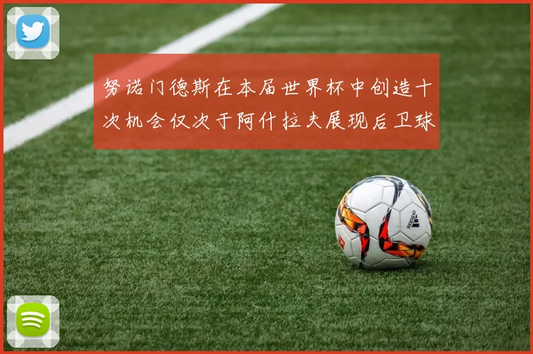 努诺门德斯在本届世界杯中创造十次机会仅次于阿什拉夫展现后卫球员的进攻潜力